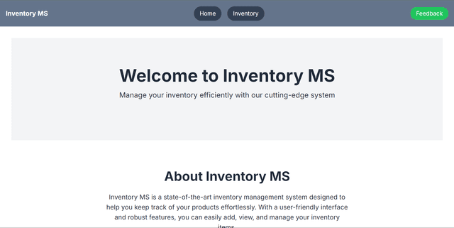 Inventory Management System screenshot